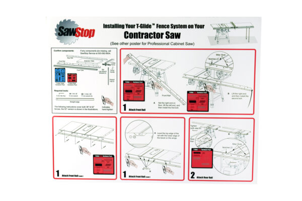 Professional Cabinet Saw Fence System Installation Poster - Image 2