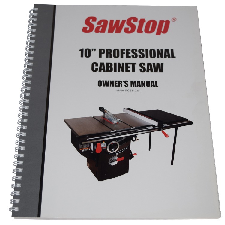 Pcs31230 Owner S Manual Sawstop Part