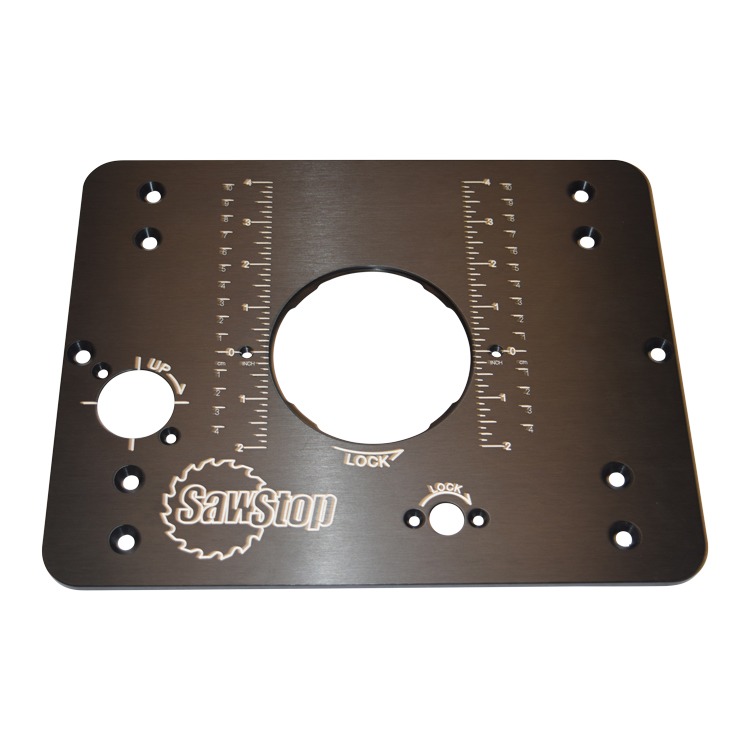 Aluminum router table shop insert