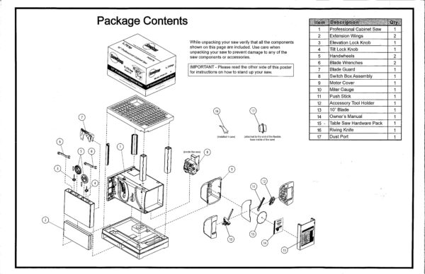 PCS175 Unpacking Procedure Poster - Image 2